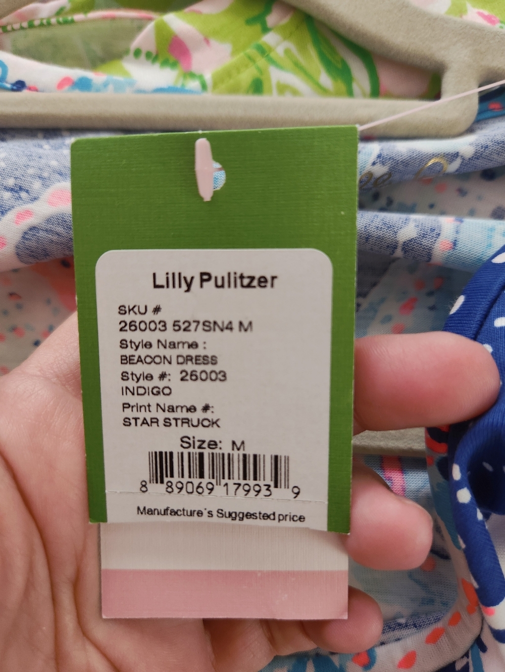 NWT Lilly Pulitzer Beacon Dress Indigo Star Struck Medium - Picture 6 of 8